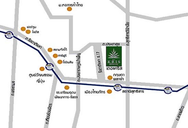 ขายคอนโด เดอะคริส 3 รัชดา 17 (The Kris 3 Ratchada 17), ใกล้ MRT สุทธิสาร, ห้องมุม ชั้น 6, 1 นอน 1 น้ำ, 46.08 ตร.ม., ราคา 3.4 ล้านบาท