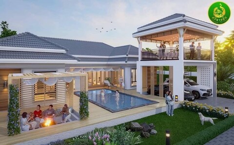 A luxurious villa located in the Srinangdin Pool Villa Project in Khao Klom - Krabi .