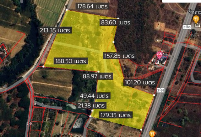 ขายที่ดินเปล่าติดถนนปากน้ำปราณ (ทางหลวง 3168) 48-0-0 ไร่ (96 ล้านบาท หรือ 2 ล้านบาท/ไร่) 