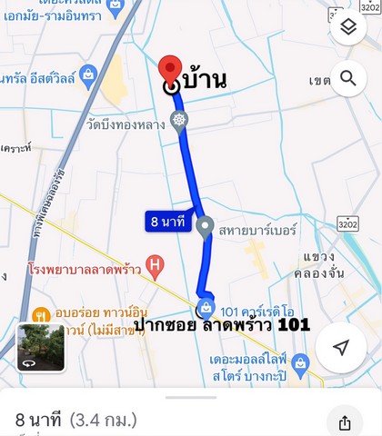 ให้เช่าทาวน์โฮม ลาดพร้าว   ใก้ลเดอะมอลล์บางกะปิ  ราคาพิเศษ  18,000 