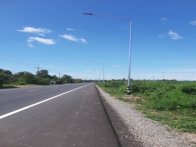 ขายที่ดินบ้านโป่งราชบุรี 67-5-45 ไร่ติดถนนยางมะตอย2เลน