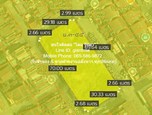 รหัส  DSL-561 ขาย ที่ดิน ขายที่ดินถมแล้ว (ผังสีเหลือง) ซ.กาญจนาภิเษก 8 (1-2-10.8 ไร่) ห่างถนนกาญจนาภิเษก เพียง 550 ม., ราคา 23,210,400 บาท (38,000 บาท/ตร.ว.)  11 ตาราง-วา 2 งาน 1 ไร่ 23210400 B. ใกล้กับ ตลาดสำเพ็ง 2 ประมาณ 1.8 กม. ทำเลดีราคาเด่น